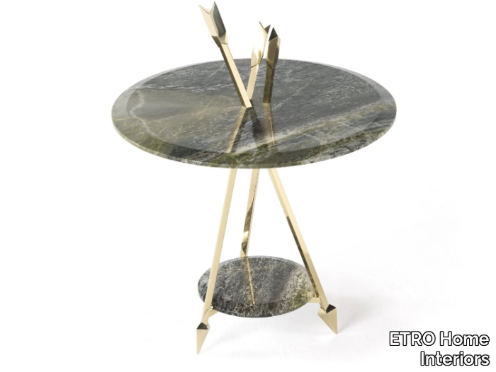 SAGITTA - Round marble side table _ ETRO Home Interiors