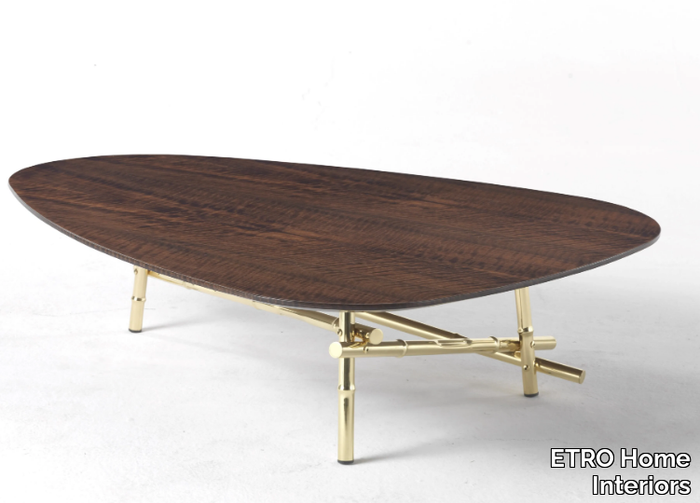 SAMARCANDA - Low triangular eucalyptus coffee table _ ETRO Home Interiors