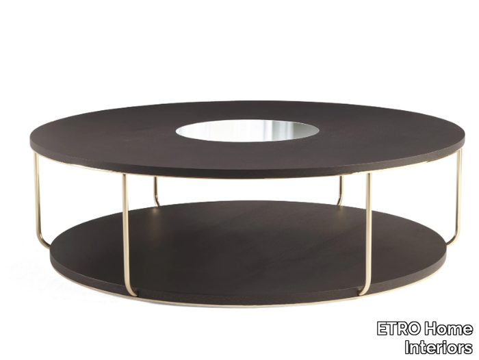 AMBAR - Low round wooden coffee table _ ETRO Home Interiors