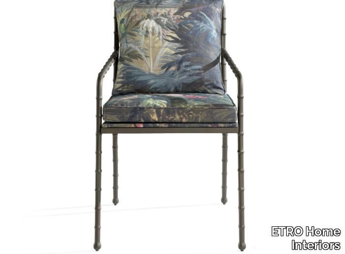 TEBE - Brass garden chair with armrests _ ETRO Home Interiors