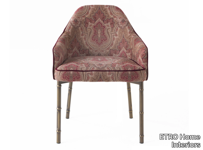 FRIDA - Upholstered fabric chair with armrests _ ETRO Home Interiors