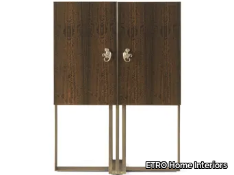 KLEE - Eucalyptus bar cabinet with tray _ ETRO Home Interiors