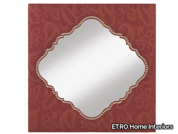 SHANTI - Square framed wall-mounted fabric mirror _ ETRO Home Interiors