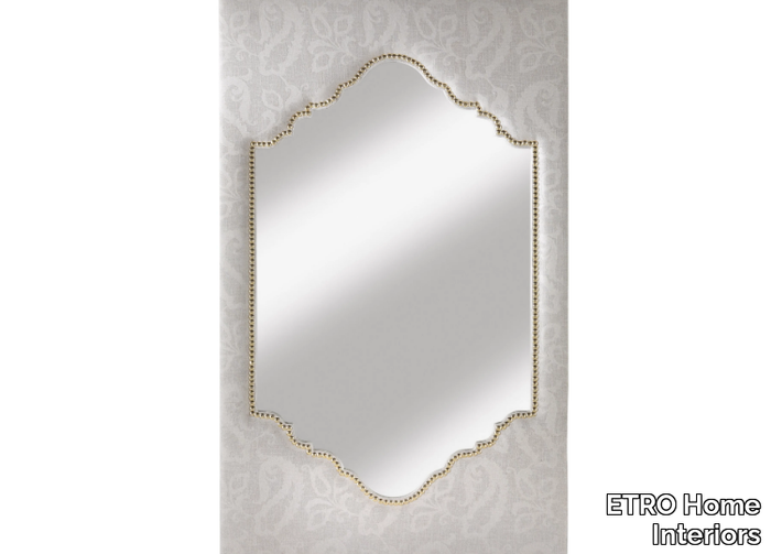 SHANTI - Rectangular framed wall-mounted fabric mirror _ ETRO Home Interiors