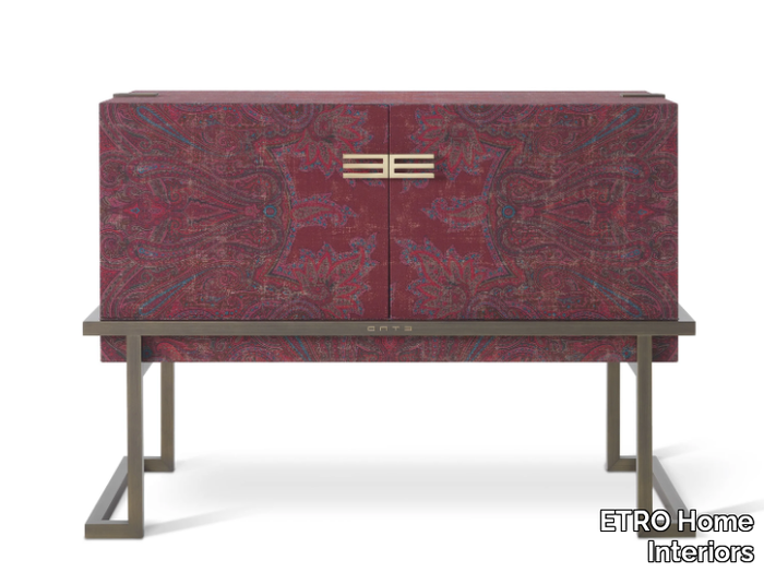 KOLKATA - Metal and fabric sideboard with doors _ ETRO Home Interiors