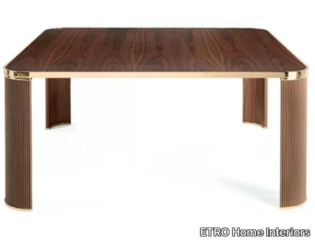 TANGERI - Square multi-layer wood dining table _ ETRO Home Interiors