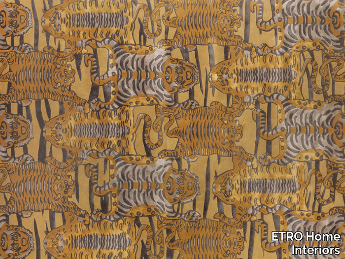 TINGRI - Patterned rectangular wool and bamboo silk rug _ ETRO Home Interiors