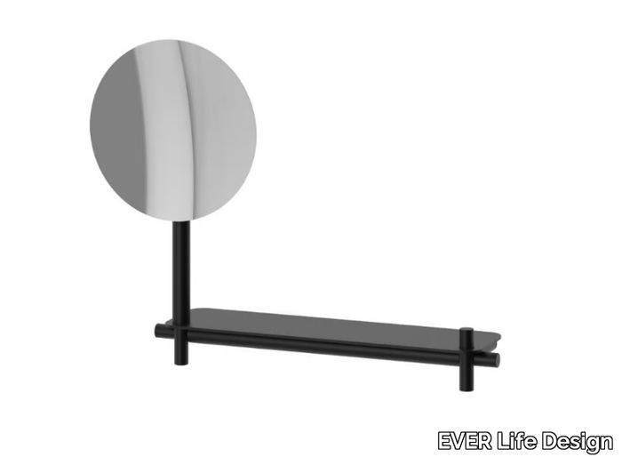 BUCK - Bathroom wall shelf / shaving mirror _ EVER Life Design