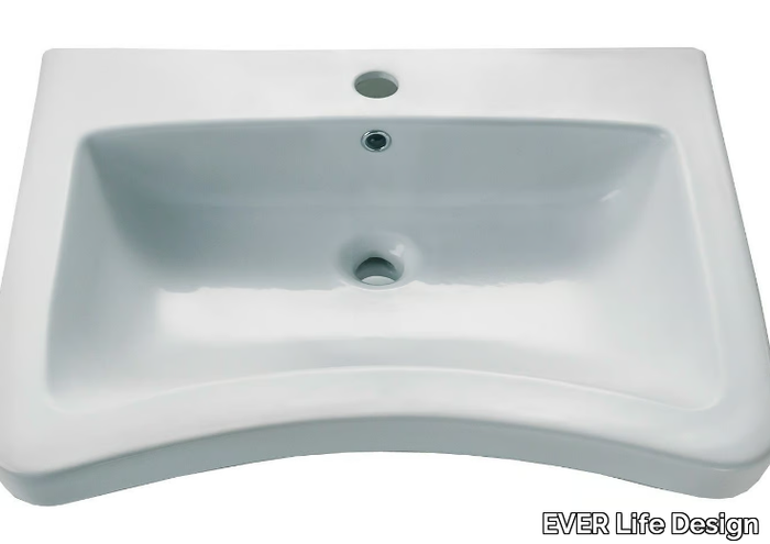 STYLE 47 - Wall-mounted porcelain washbasin _ EVER Life Design