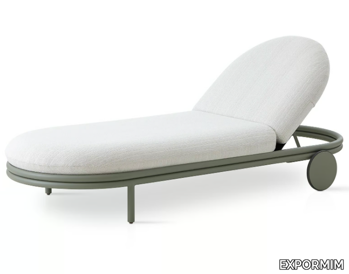 CASK OUTDOOR - Recliner fabric sun lounger with castors _ EXPORMIM