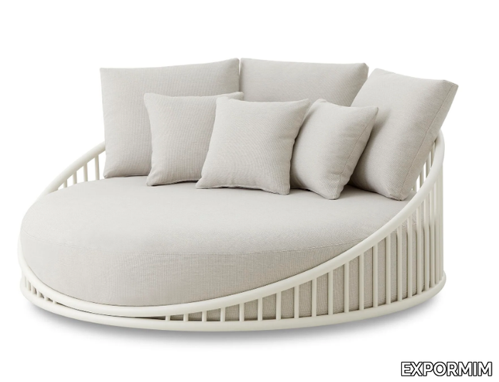 CASK OUTDOOR - Round fabric and aluminium garden bed _ EXPORMIM