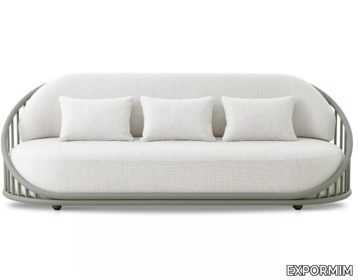 CASK OUTDOOR - 3 seater fabric and aluminium garden sofa _ EXPORMIM