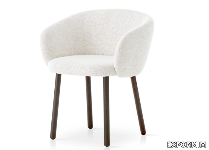 HUMA - Upholstered fabric chair with armrests _ EXPORMIM