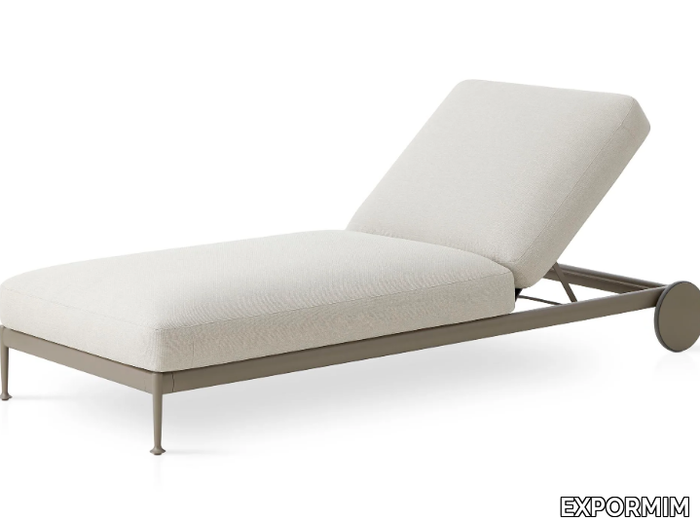 OBI - Recliner fabric sun lounger with castors _ EXPORMIM