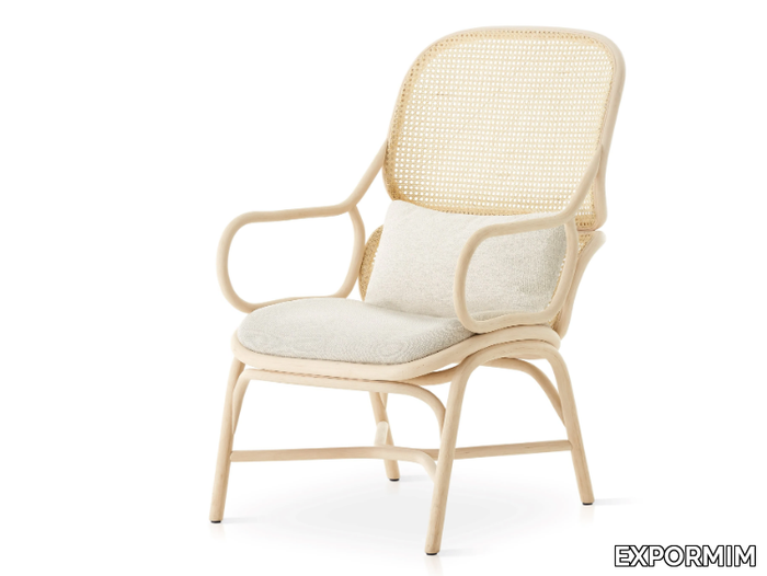 FRAMES - Rattan armchair with armrests _ EXPORMIM