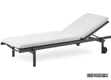 UP - Recliner extruded aluminium sun lounger with castors _ EXPORMIM