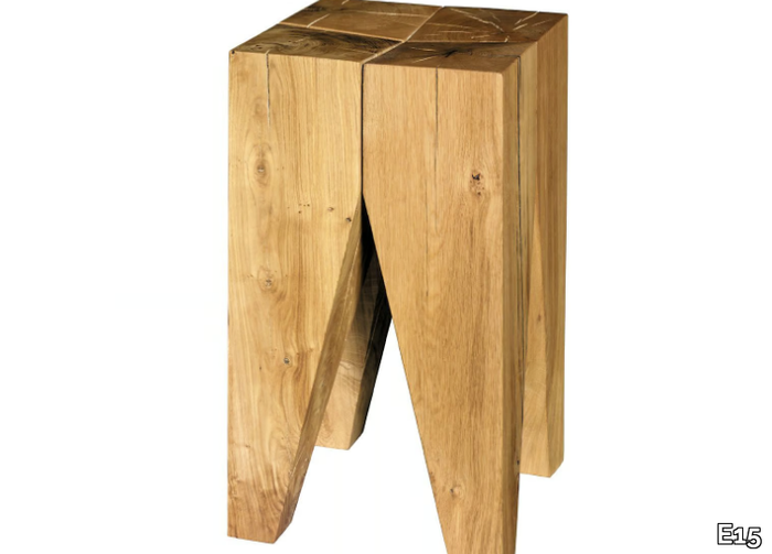 BACKENZAHN™ - Solid wood stool / coffee table _ E15