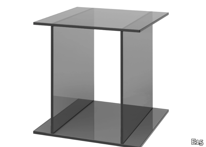 DREI - Square glass coffee table _ E15