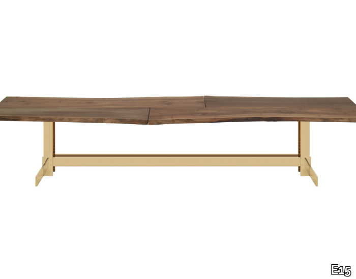 TRUNK II - Rectangular walnut table _ E15