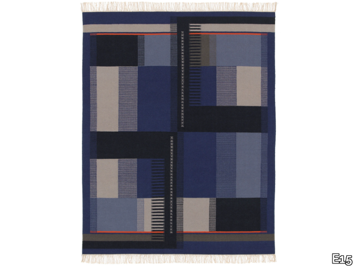 ZET - Rectangular wool rug with geometric shapes _ E15