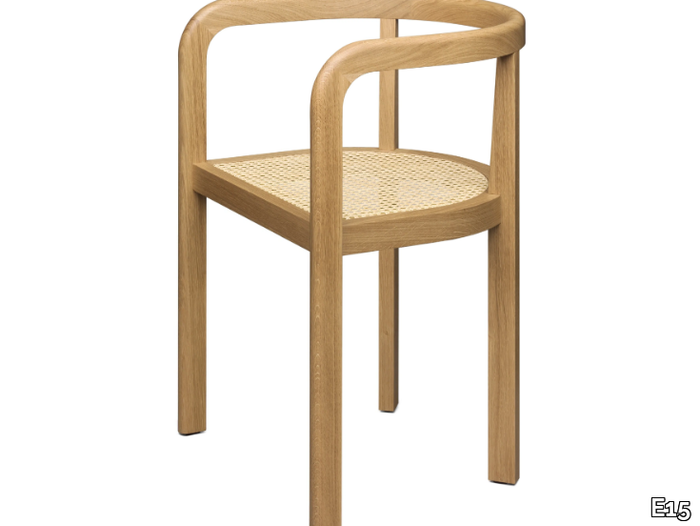 STUTTGART - Oak chair with armrests _ E15