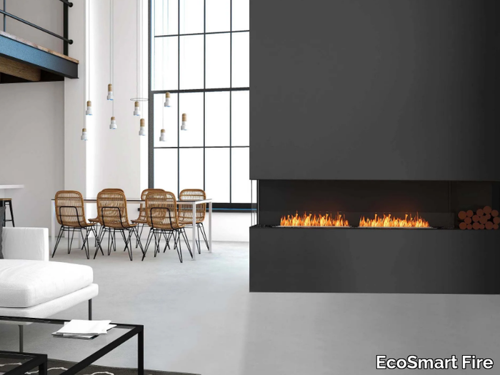 FLEX 104RC BXL - Bioethanol steel Fireplace insert with Panoramic Glass _ EcoSmart Fire