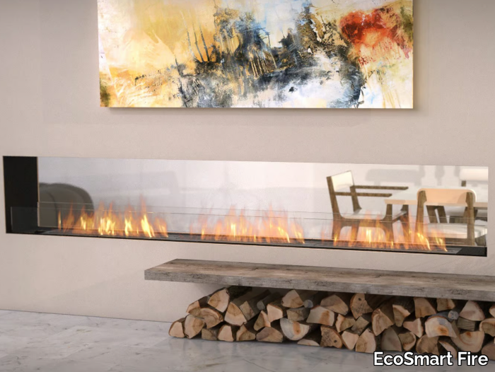 FLEX 122DB - Bioethanol Double-sided steel Fireplace insert _ EcoSmart Fire