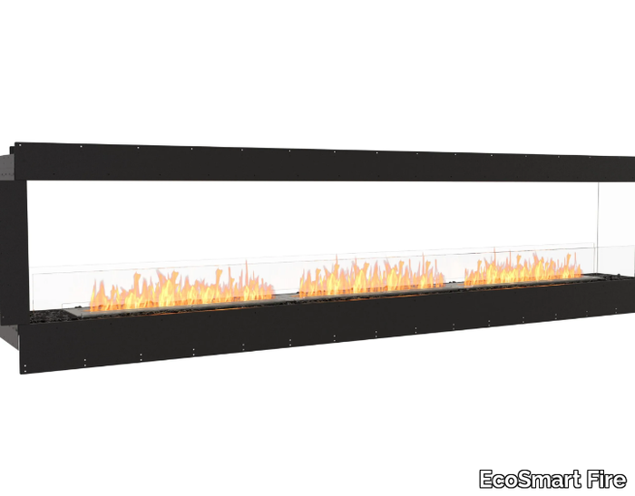 FLEX 122PN - Bioethanol steel Fireplace insert with Panoramic Glass _ EcoSmart Fire