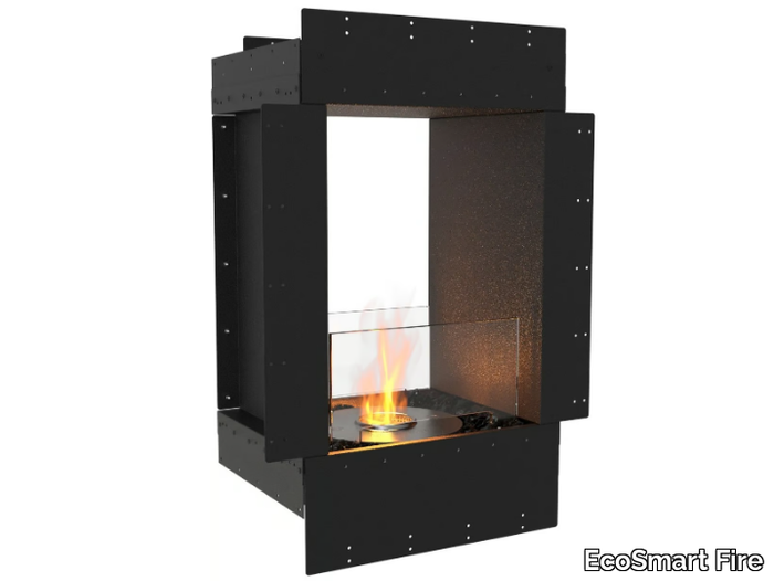 FLEX 18DB - Double-sided Bioethanol steel Fireplace insert with Panoramic Glass _ EcoSmart Fire