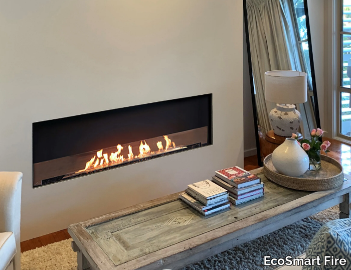 FLEX 68SS - Bioethanol glass and steel Fireplace insert _ EcoSmart Fire