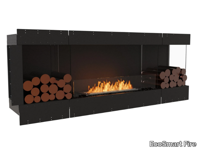 FLEX 78LC BX2 - Bioethanol steel Fireplace insert with Panoramic Glass _ EcoSmart Fire