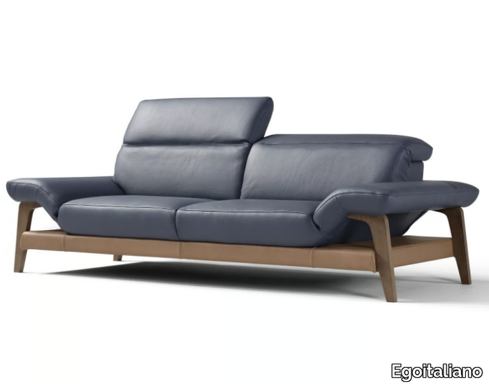 MERIEM - Leather sofa with electric motion _ Egoitaliano