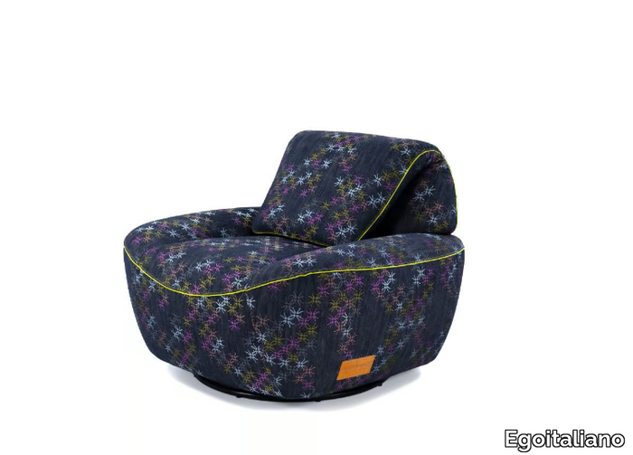 SMIRK - Swivel fabric armchair _ Egoitaliano