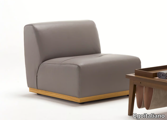 KONGENS - Sectional upholstered leather armchair _ Egoitaliano