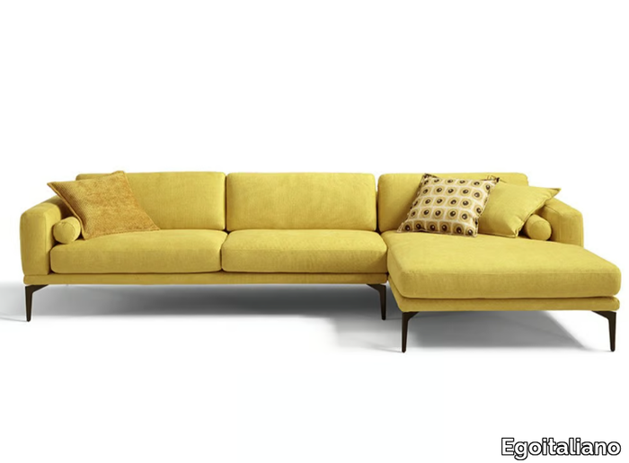 MASÙ - Fabric sectional sofa with backrest with tile mechanism _ Egoitaliano