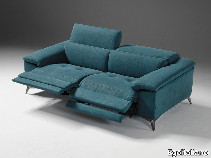 MARTINE - Relaxing fabric sofa with electric motion with removable cover _ Egoitaliano