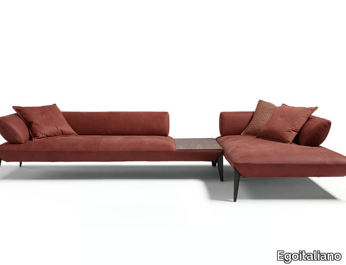 AVENUE - Sectional sofa with integrated coffee table _ Egoitaliano