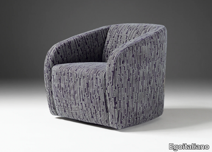 CARLOTTA - Swivel fabric armchair with removable cover _ Egoitaliano