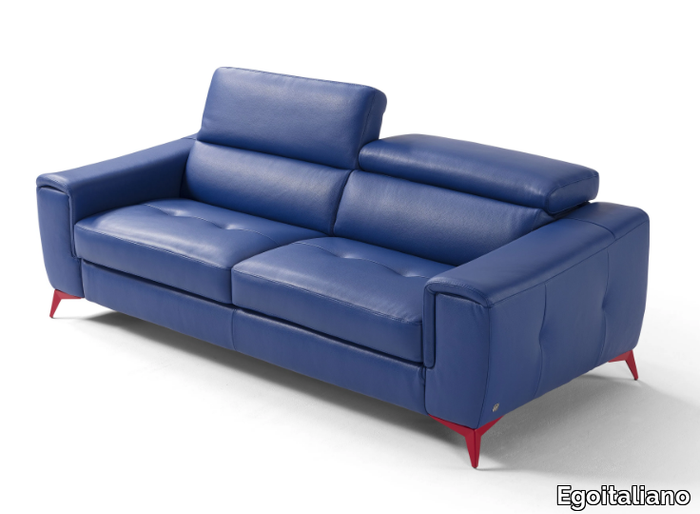 FRANCINE - 3 seater leather sofa bed _ Egoitaliano
