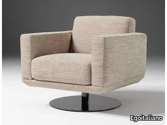 GLORIA - Trestle-based fabric armchair with armrests _ Egoitaliano