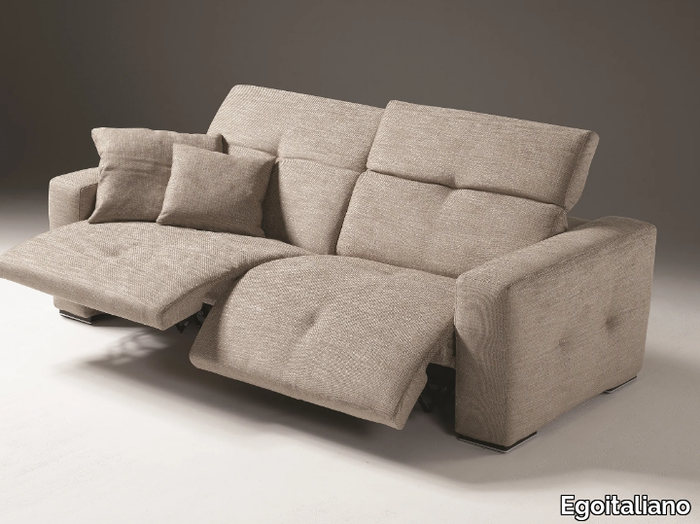 SAUVANNE - Relaxing fabric sofa with electric motion with removable cover _ Egoitaliano