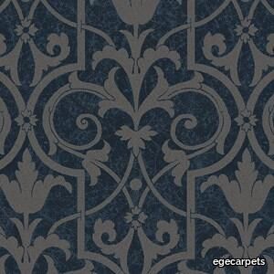 patinated flowerwork blue