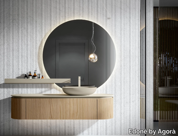 CAL 2345 - Wall-mounted wooden vanity unit _ Edoné by Agorà