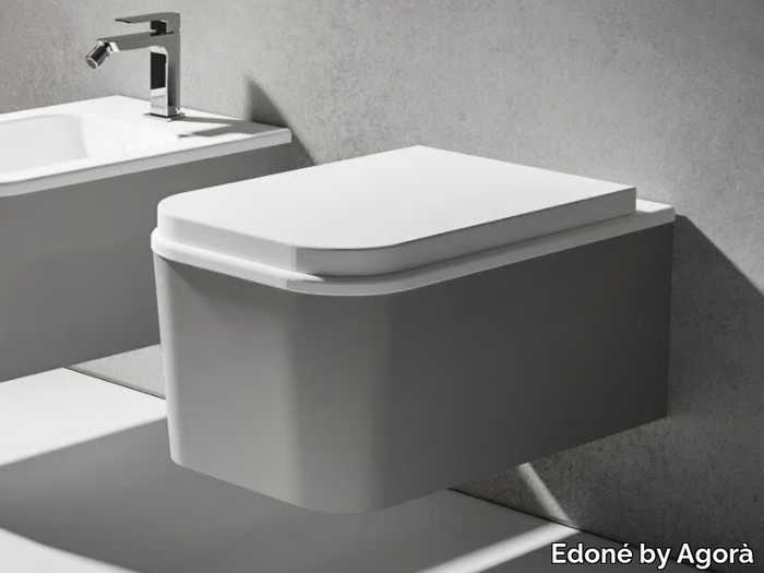 CONO - Wall-hung ceramic toilet _ Edoné by Agorà