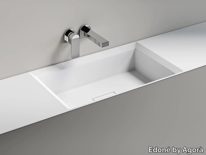 CHRONO 38 - Inset rectangular washbasin _ Edoné by Agorà