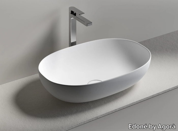 AMOYO - Countertop oval washbasin _ Edoné by Agorà