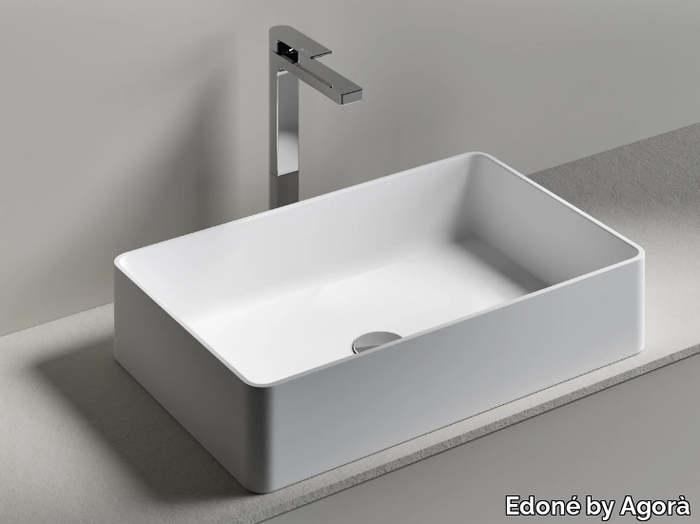 ATENA - Countertop rectangular washbasin _ Edoné by Agorà