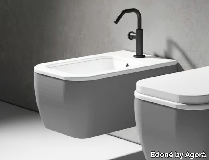 BOMBO - Wall-hung ceramic bidet _ Edoné by Agorà