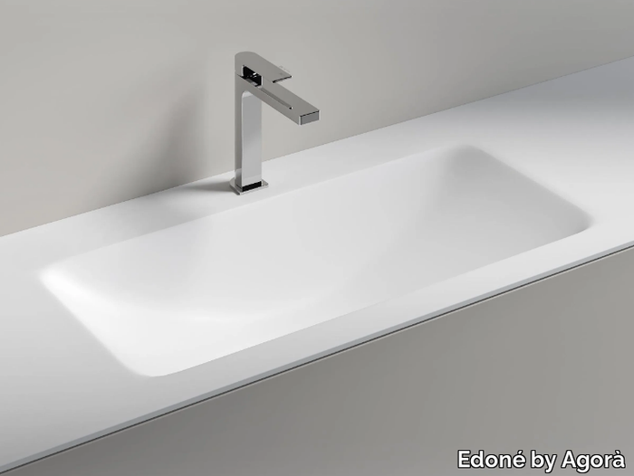 BOREALE - Rectangular washbasin _ Edoné by Agorà