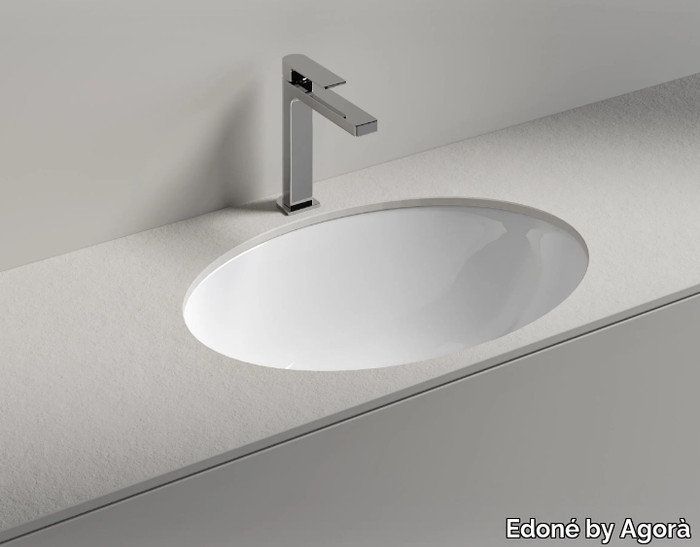 DIANA 75 - Oval undermount washbasin _ Edoné by Agorà